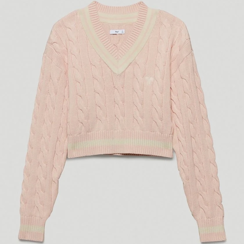 Aritzia Knit Sweater light pink